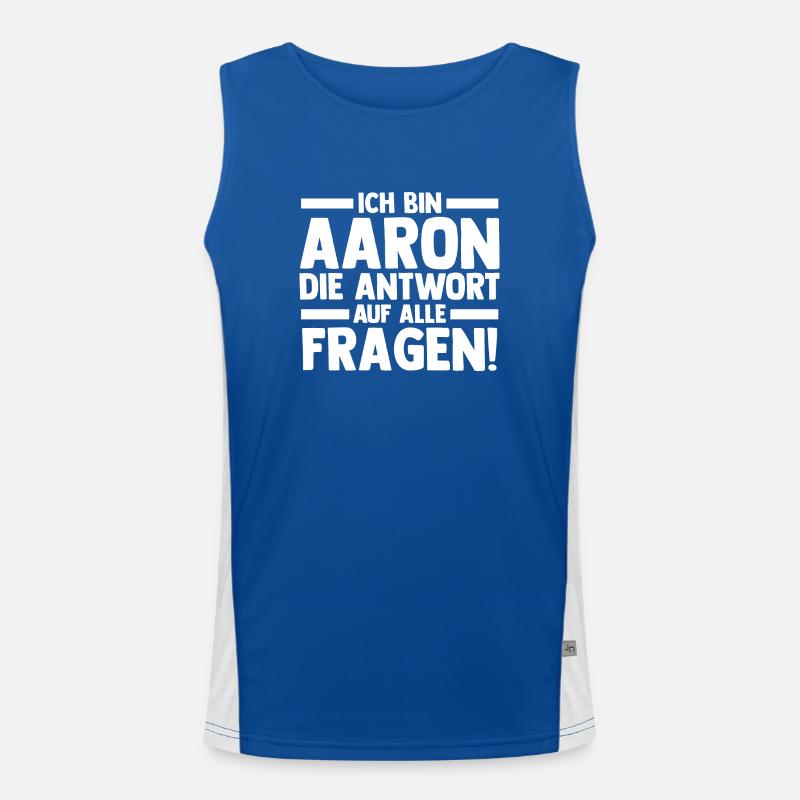 Prénom Aaron Débardeur respirant contrasté Homme 