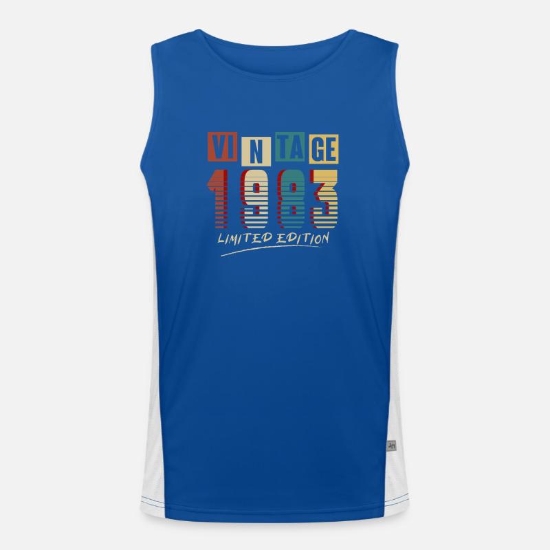 Vintage 1983 : Edition Limitée - 42e anniversaire. Débardeur respirant contrasté Homme 