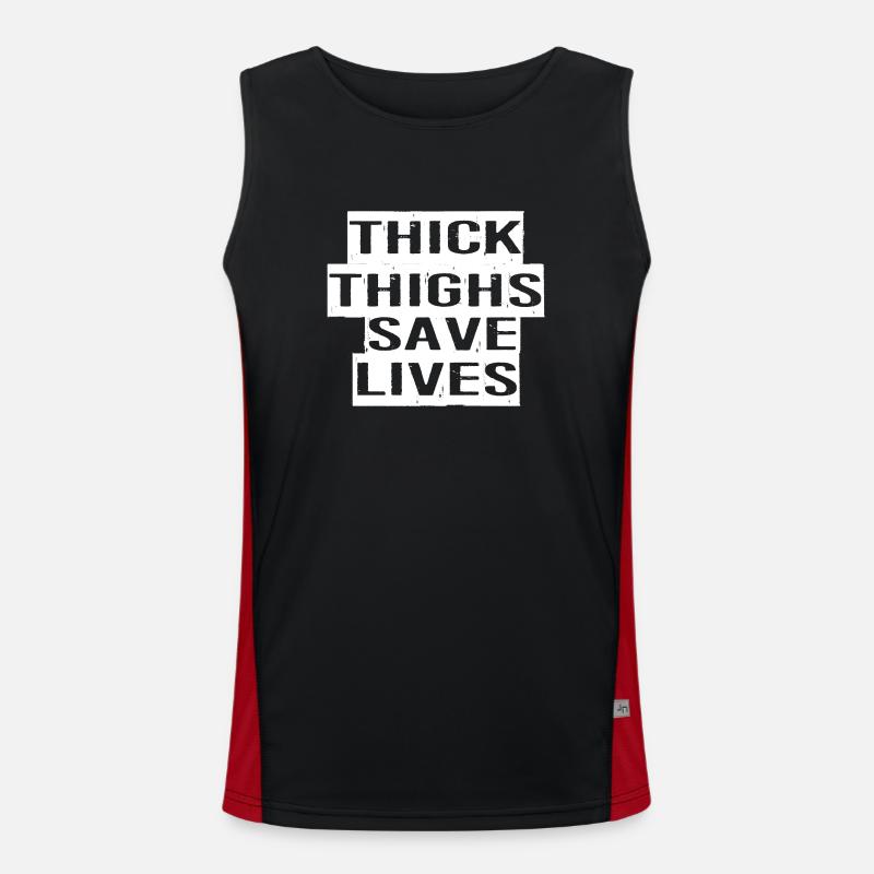 Thick thighs save lives Men's Functional Contrast Tank Top 