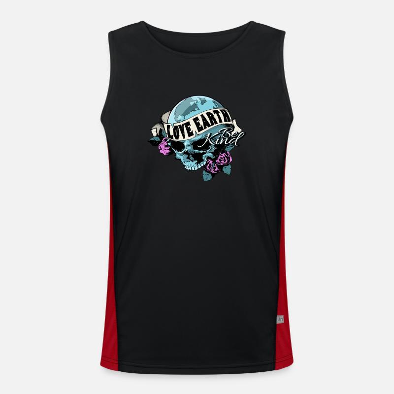 Mutter Erde Funktionelles Kontrast-Tank Top für Männer 