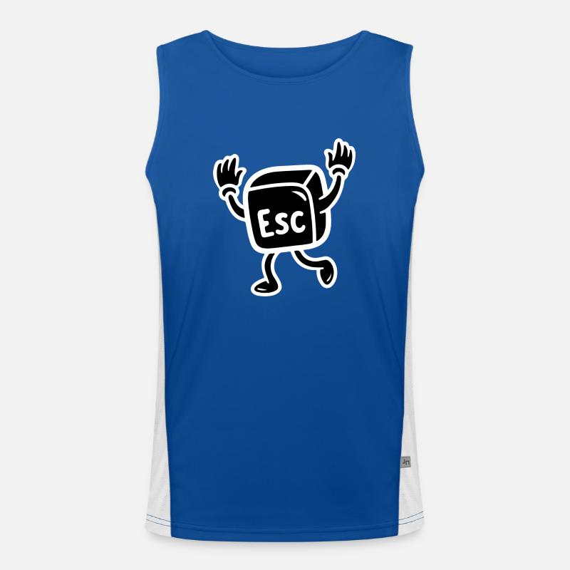 Nerd Escape Funktionelles Kontrast-Tank Top für Männer 