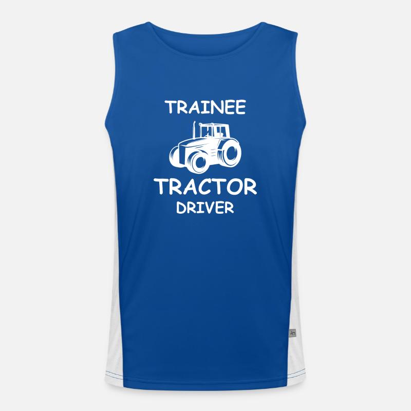 Trainee Tractor Driver Men's Functional Contrast Tank Top 