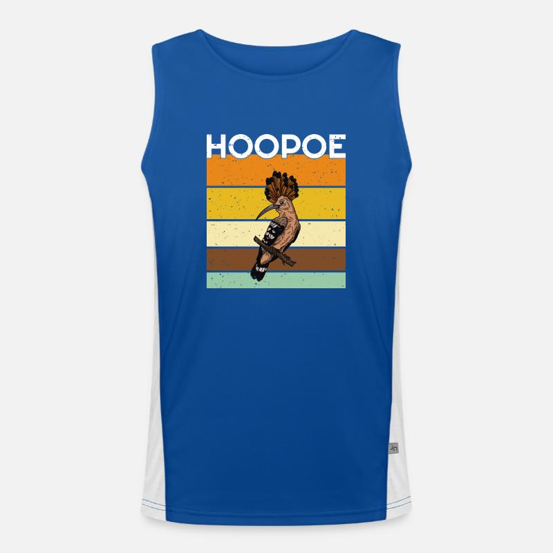 Hoopoe Ornithologist Bird Watching Forest Men's Functional Contrast Tank Top 