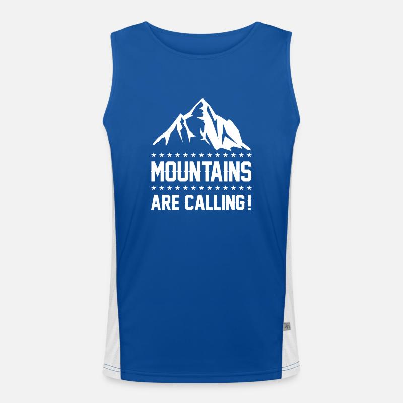 berge mountains Funktionelles Kontrast-Tank Top für Männer 