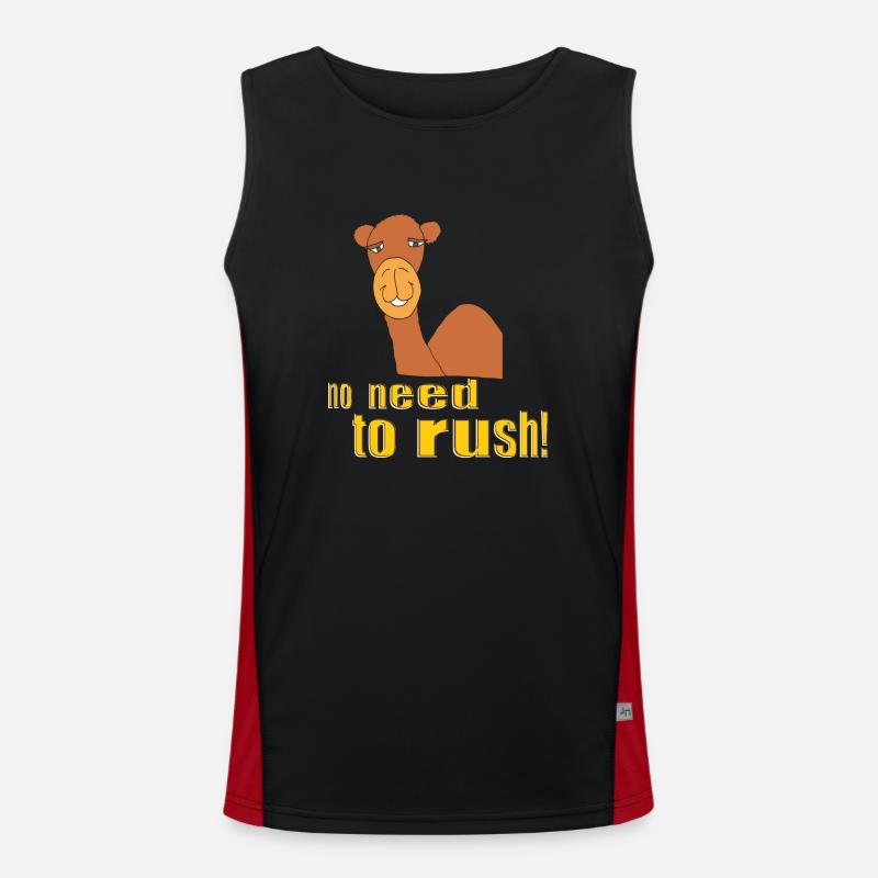kamel no need to rush Funktionelles Kontrast-Tank Top für Männer 