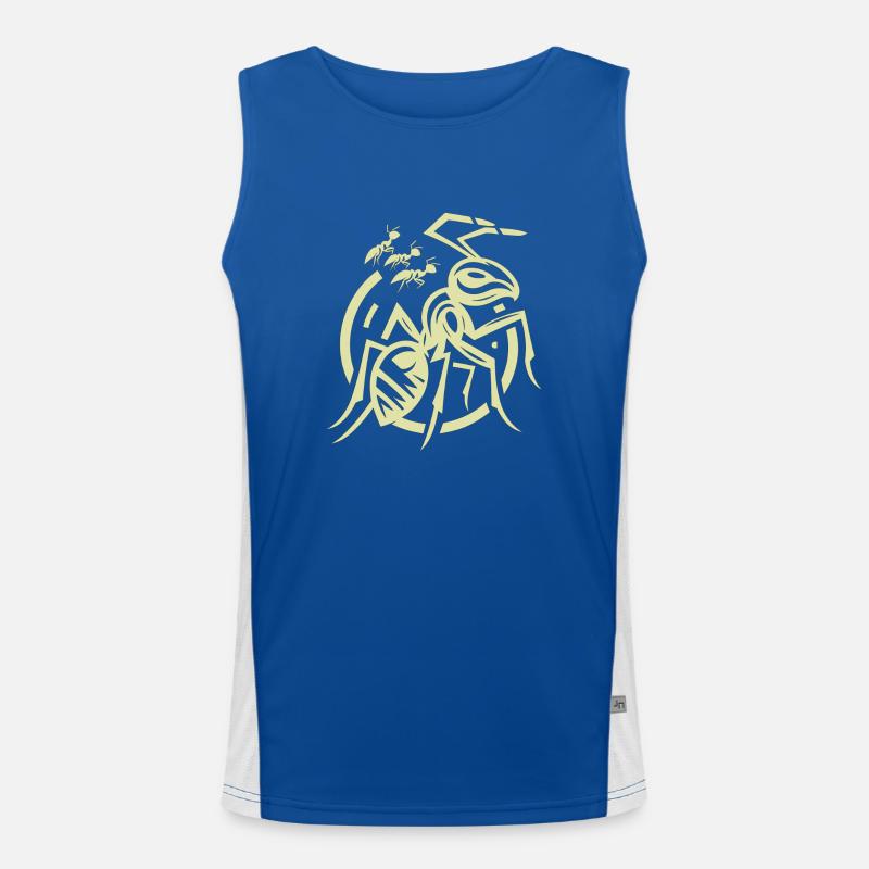 Tier Tierarten Kunst Wald Flora Funktionelles Kontrast-Tank Top für Männer 