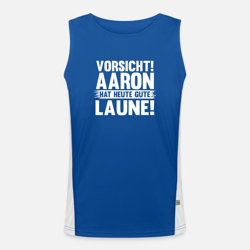 First name Aaron Men's Functional Contrast Tank Top 