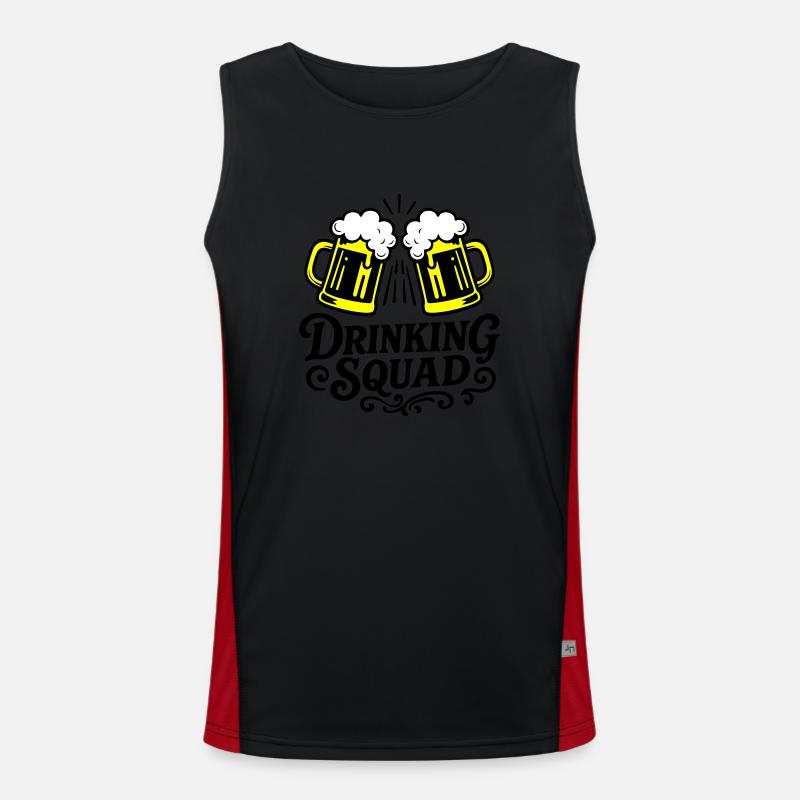 Drinking Squad Beer Men's Functional Contrast Tank Top 