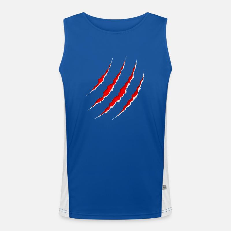 Claw scratch Men's Functional Contrast Tank Top 