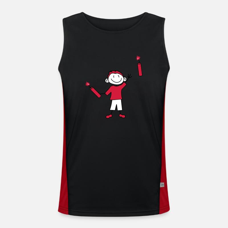 dynamit tnt nitro kuender bombe throw explosion a Men's Functional Contrast Tank Top 