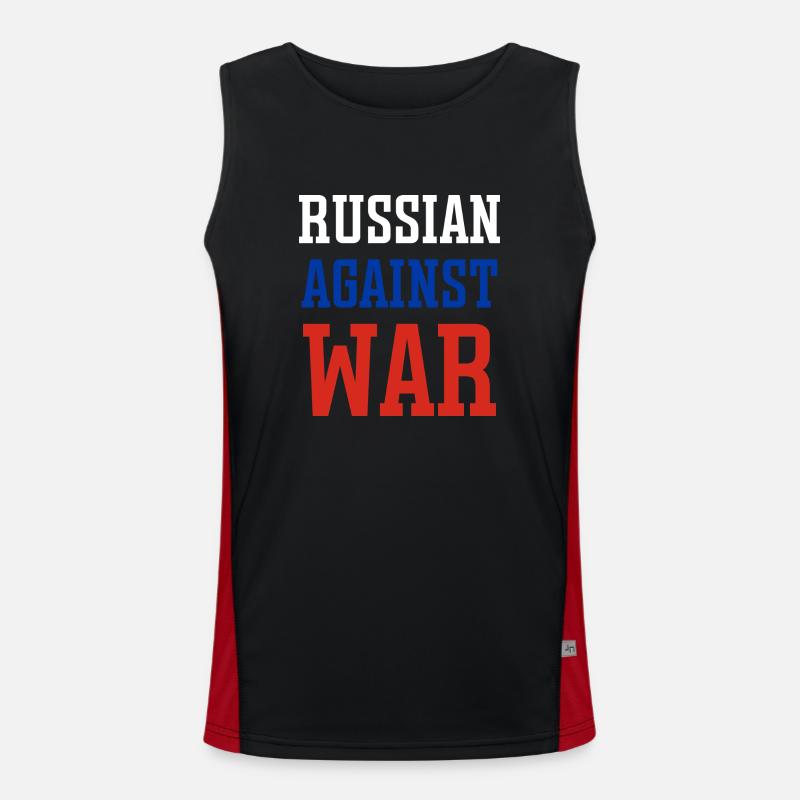 Russian against war Men's Functional Contrast Tank Top 