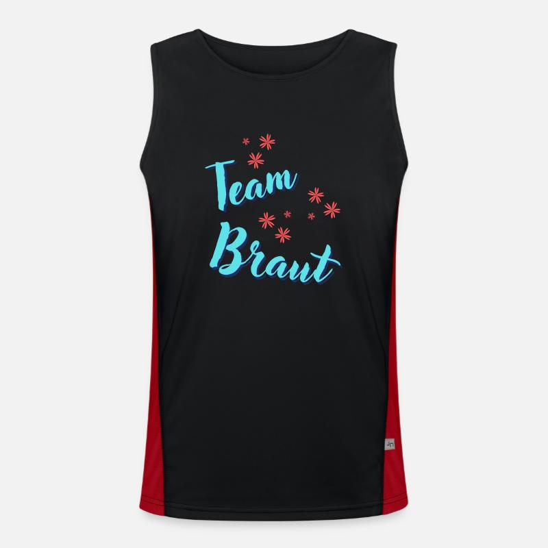 Team Braut 2023 Funktionelles Kontrast-Tank Top für Männer 