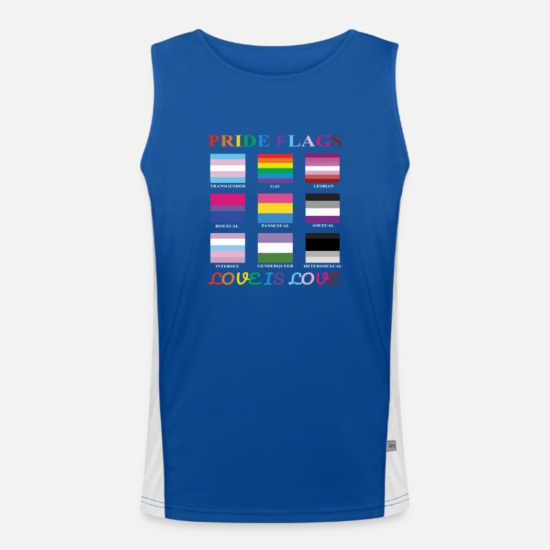 Drapeaux de la fierté Débardeur respirant contrasté Homme 