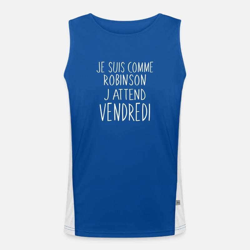 Je suis comme Robinson Débardeur respirant contrasté Homme 