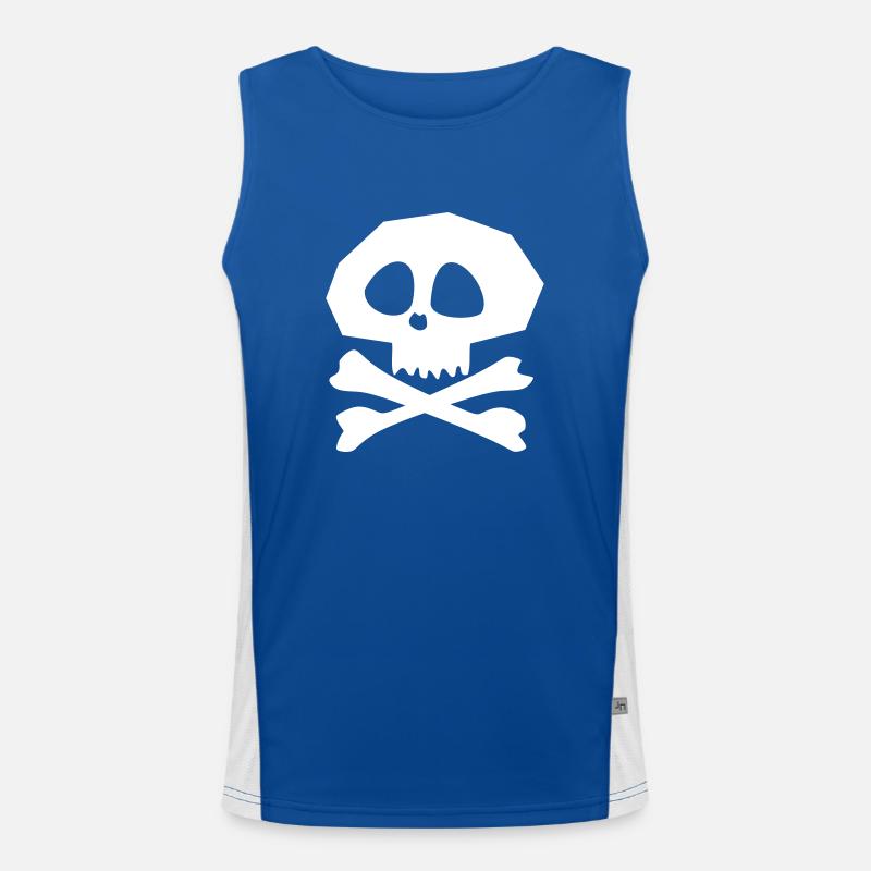 Schädel Funktionelles Kontrast-Tank Top für Männer 