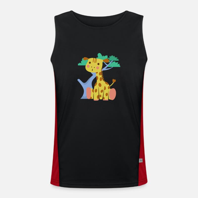 Giraffe Funktionelles Kontrast-Tank Top für Männer 