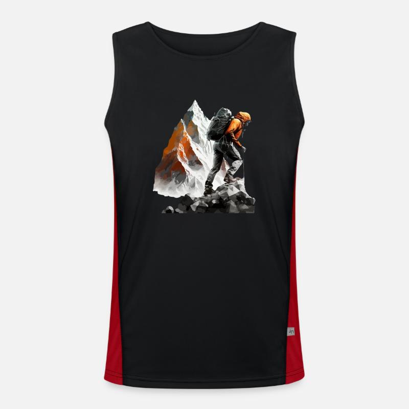 Der Kletterer Funktionelles Kontrast-Tank Top für Männer 