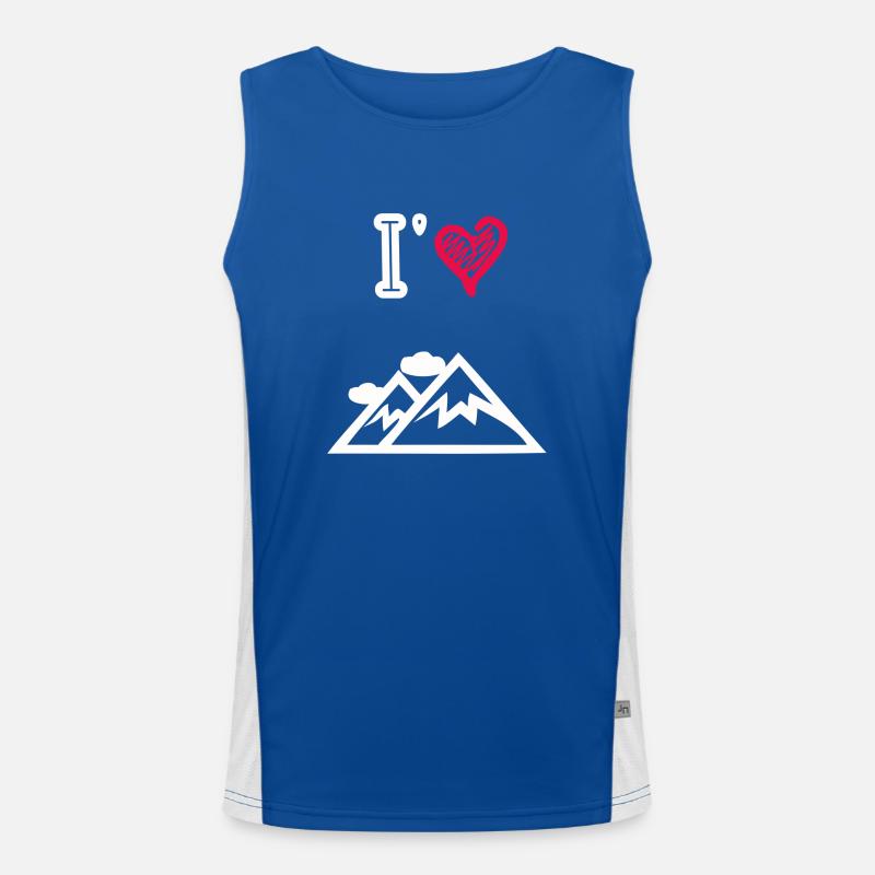 J’aime la montagne Débardeur respirant contrasté Homme 