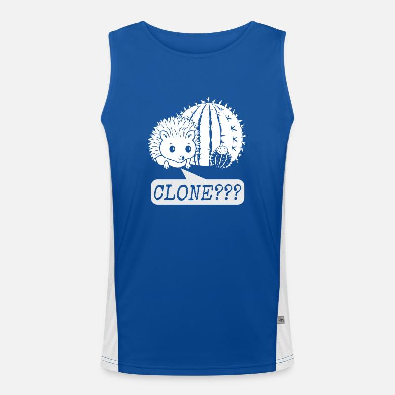 idee cadeau hérisson cactus design humour clone Débardeur respirant contrasté Homme 