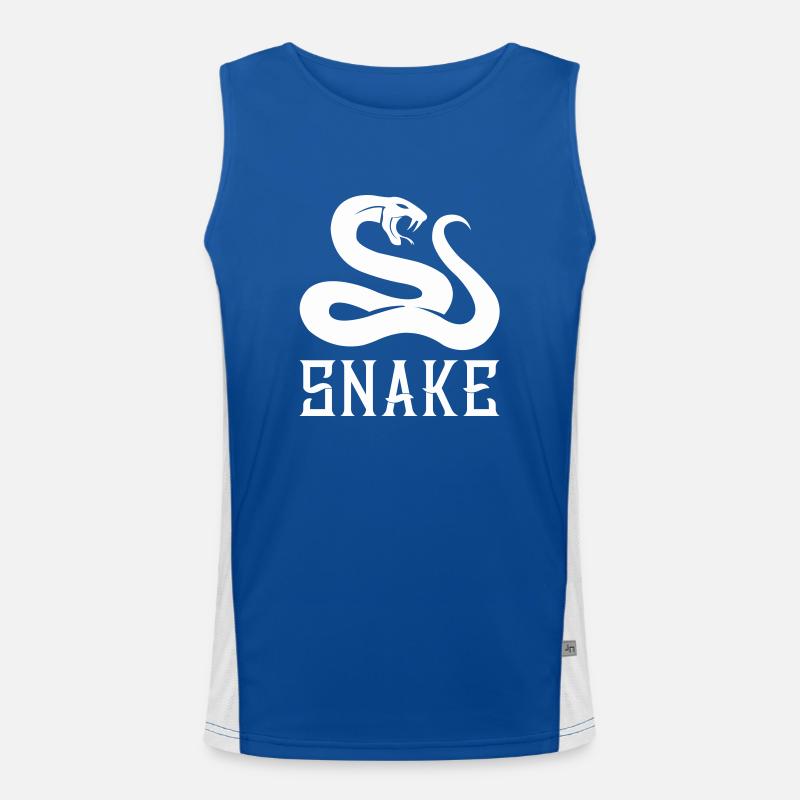 snake white Funktionelles Kontrast-Tank Top für Männer 