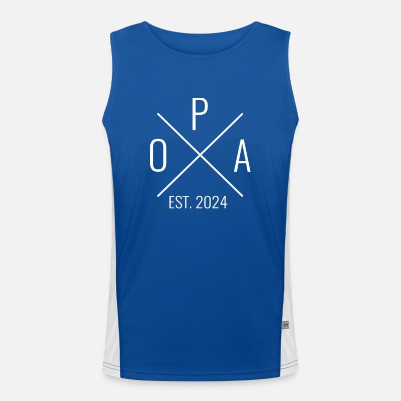 Opa 2024 Geschenk Funktionelles Kontrast-Tank Top für Männer 