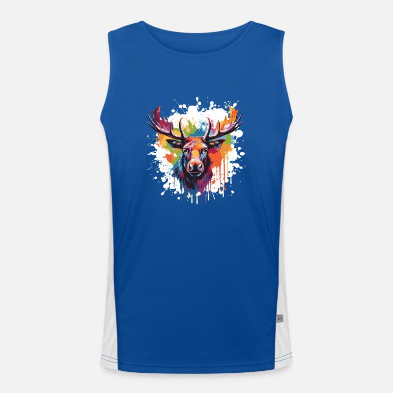 Elch Funktionelles Kontrast-Tank Top für Männer 