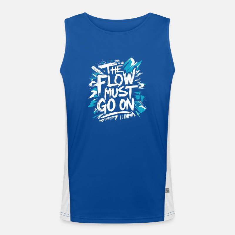 Flow without end – hockey passion Men's Functional Contrast Tank Top 