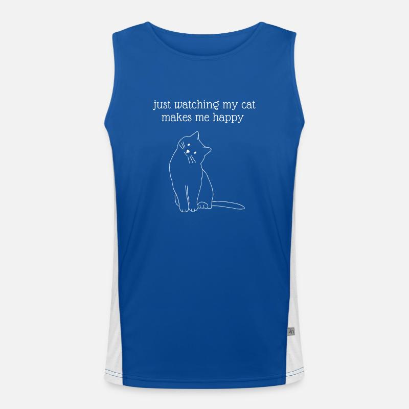 Mon chat me rend heureuse - idée cadeau Débardeur respirant contrasté Homme 
