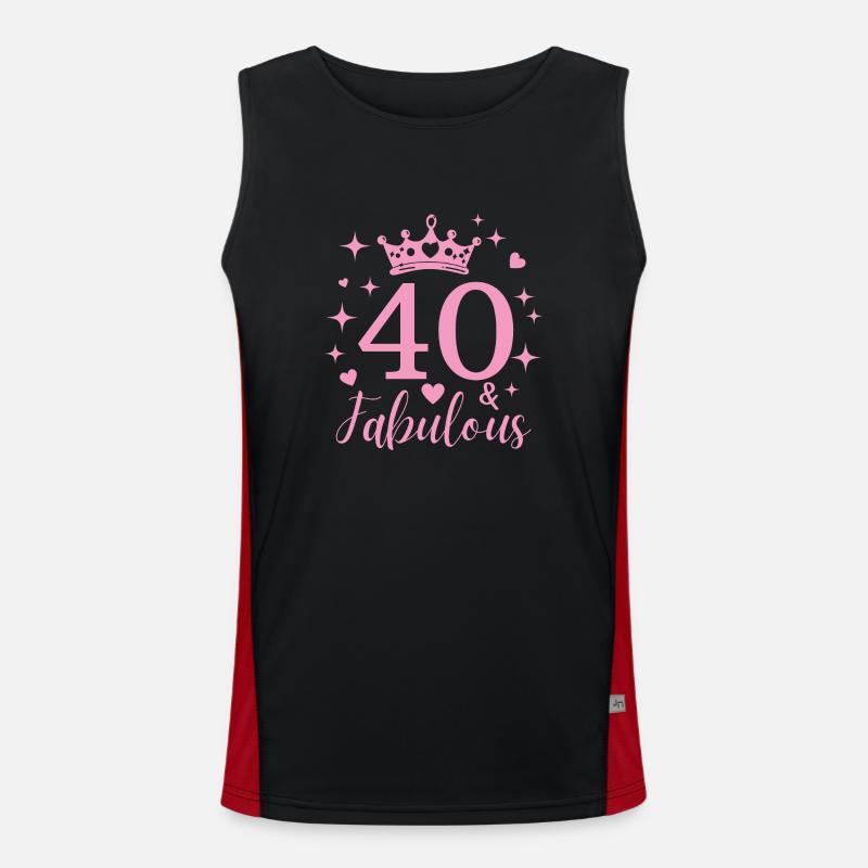 Fabelhafte 40. 40. Geburtstag Funktionelles Kontrast-Tank Top für Männer 