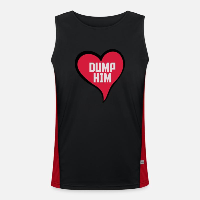 Dump Him Quote Logo Débardeur respirant contrasté Homme 