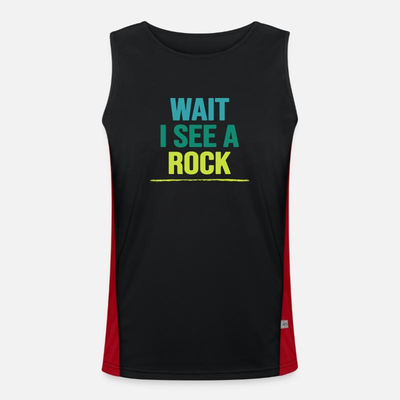 bouldern boulderfelsen freiklettern boulderroute Funktionelles Kontrast-Tank Top für Männer 