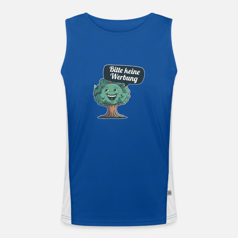 Bitte keine Werbung sagt der Baum Funktionelles Kontrast-Tank Top für Männer 