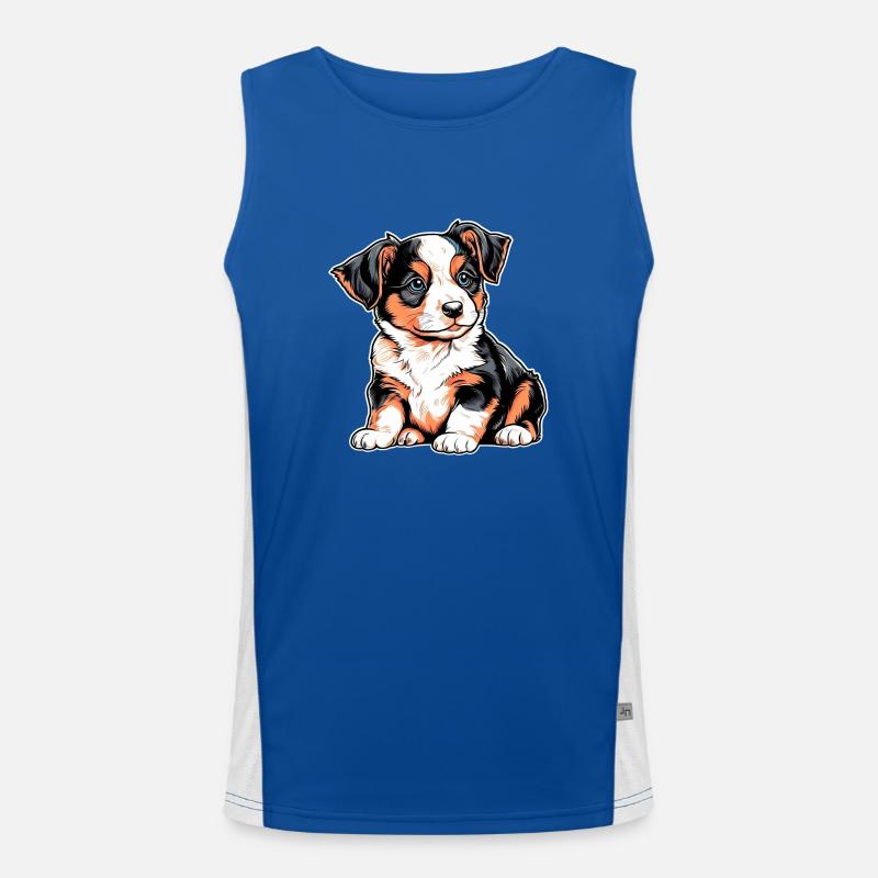 Chiot mignon Débardeur respirant contrasté Homme 