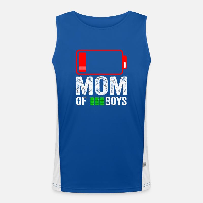 Mutter von 3 Jungen Geschenk vom Sohn Muttertag Geburtstag Funktionelles Kontrast-Tank Top für Männer 