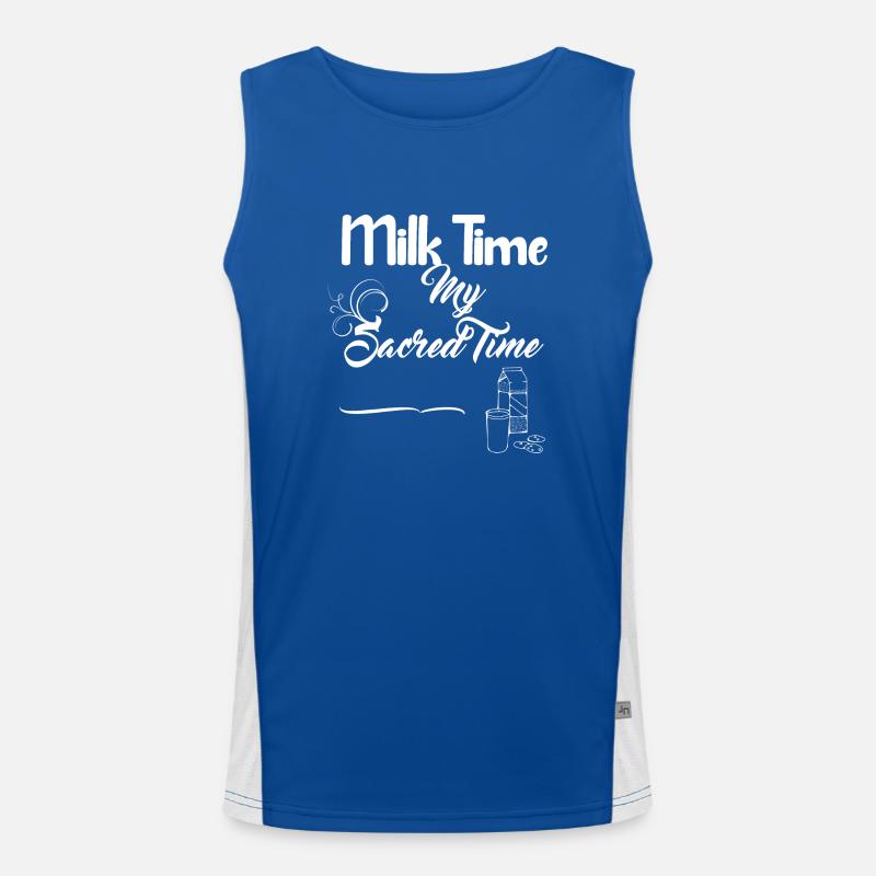 MIlk et biscuits blanc design - Milk Time Débardeur respirant contrasté Homme 