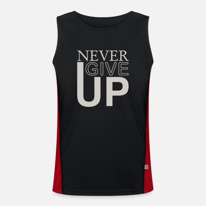 NEVER GIVE UP Funktionelles Kontrast-Tank Top für Männer 