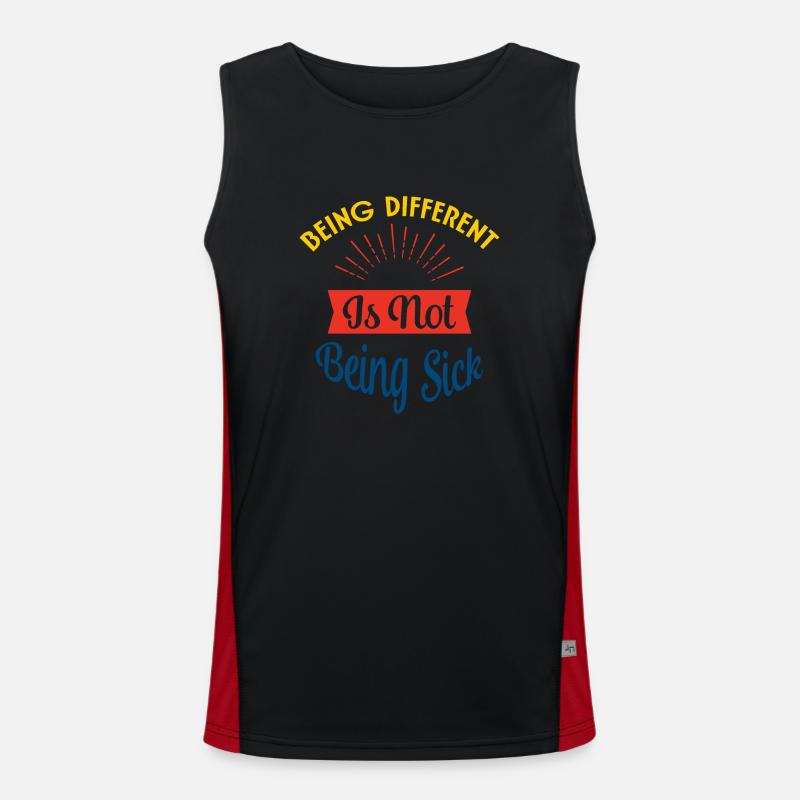 Being Different is no sick Men's Functional Contrast Tank Top 