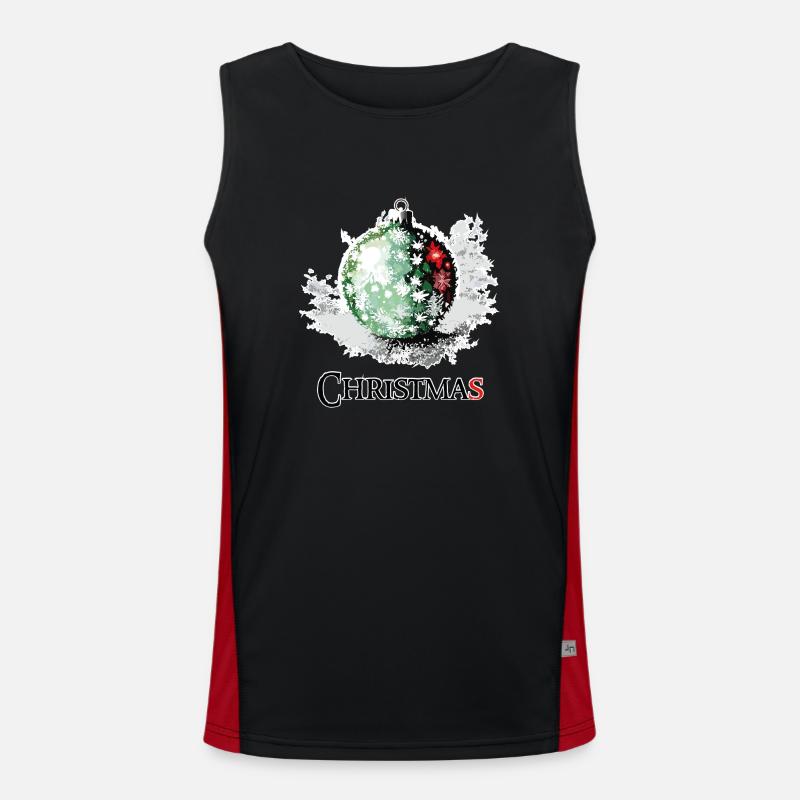 Christmas Kugel Funktionelles Kontrast-Tank Top für Männer 