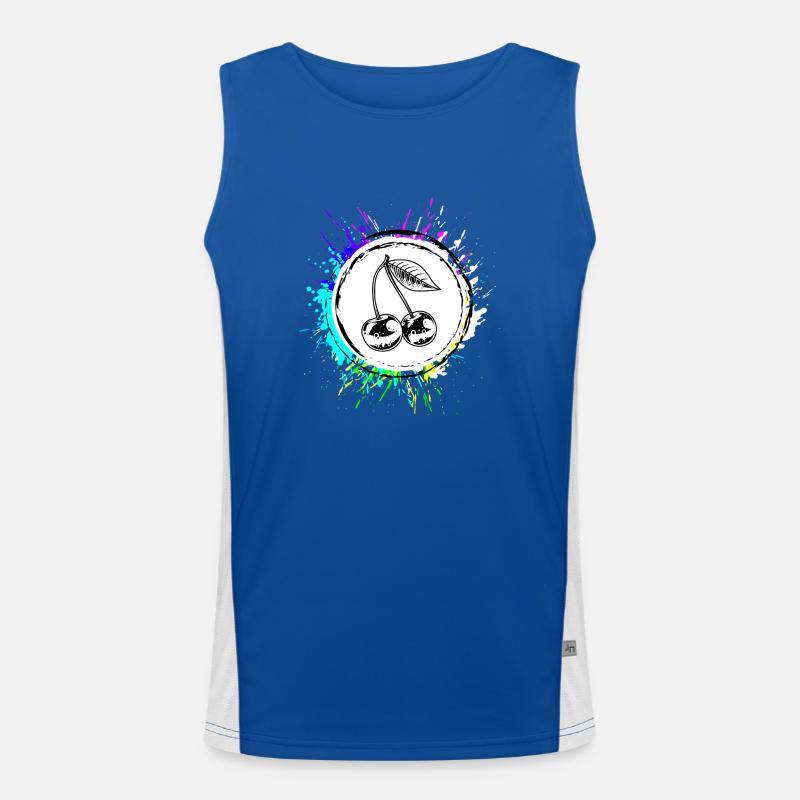 Cherries Colorful Men's Functional Contrast Tank Top 