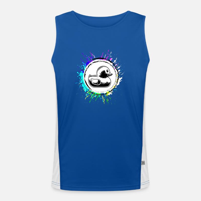 Duck Icon Colorful Men's Functional Contrast Tank Top 