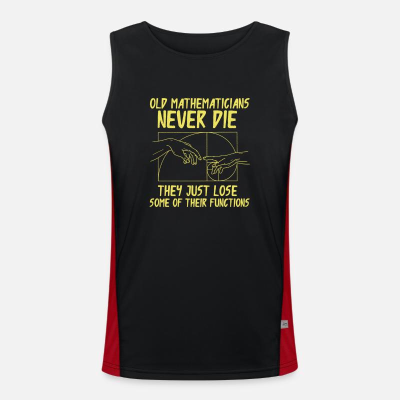 Fibonacci Geometrie Mathe Goldener Schnitt Funktionelles Kontrast-Tank Top für Männer 