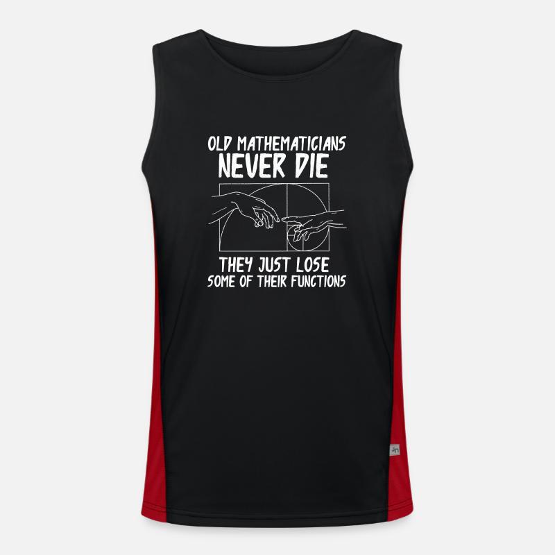 Fibonacci Geometrie Mathe Goldener Schnitt Funktionelles Kontrast-Tank Top für Männer 