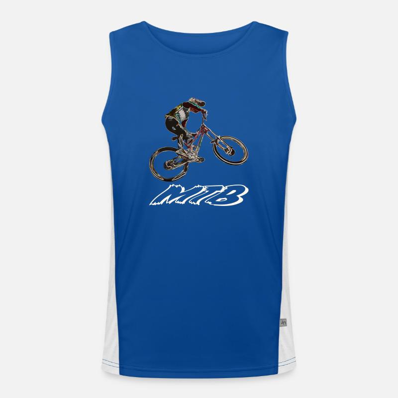 MTB Abfahrt Funktionelles Kontrast-Tank Top für Männer 