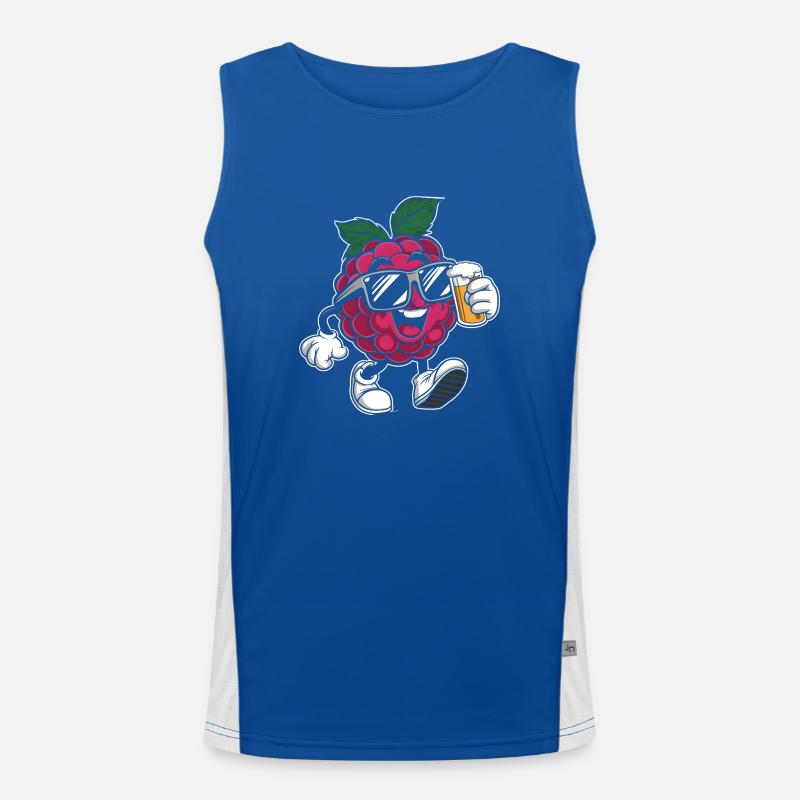 Himbeer Bier Funktionelles Kontrast-Tank Top für Männer 