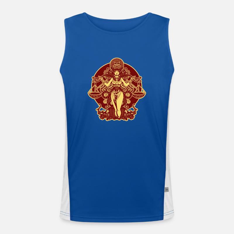 Das Sternzeichen der Waage 2 Funktionelles Kontrast-Tank Top für Männer 