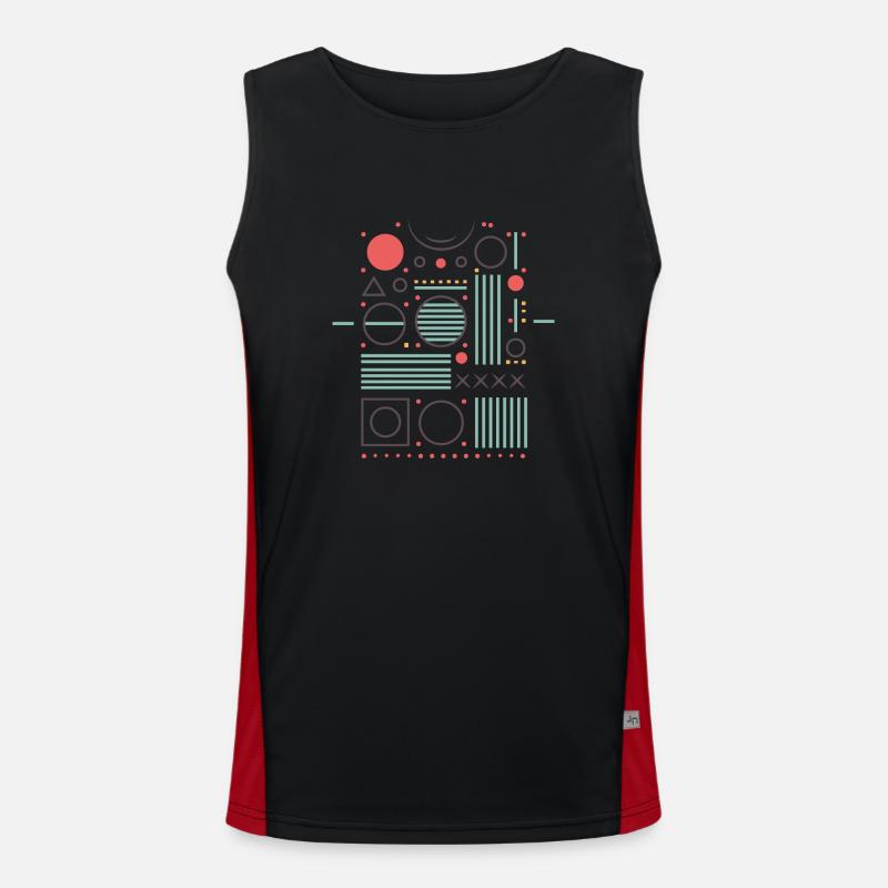 Design "Elementar" Funktionelles Kontrast-Tank Top für Männer 