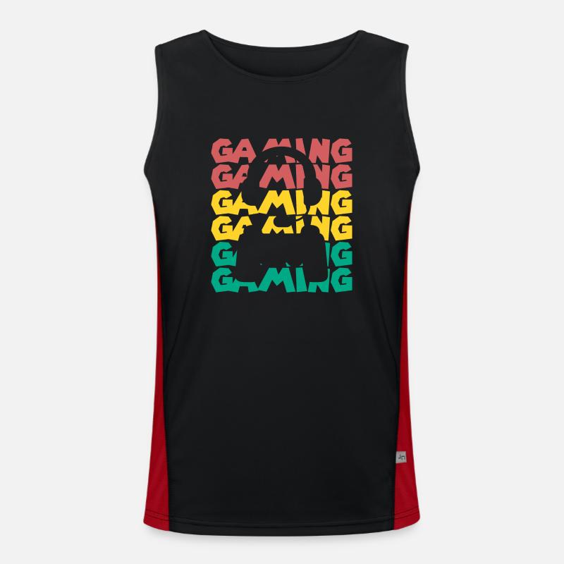 Gaming - Headset and Controller Funktionelles Kontrast-Tank Top für Männer 
