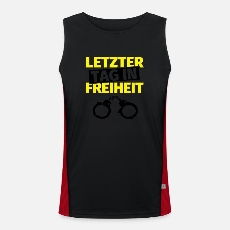 Junggesellenabschied Handschellen Funktionelles Kontrast-Tank Top für Männer 