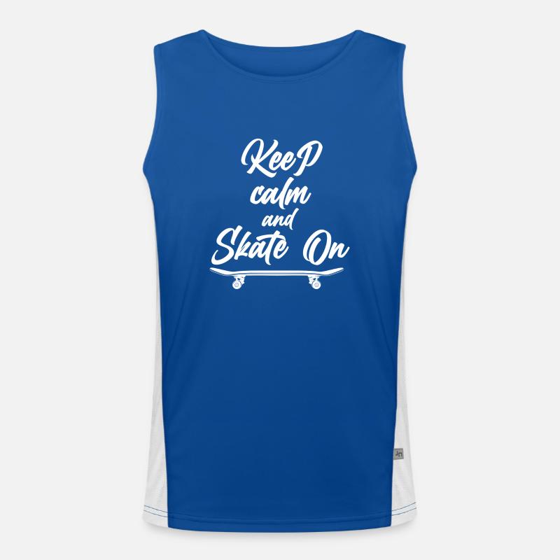 Keep calm and skate on Funktionelles Kontrast-Tank Top für Männer 