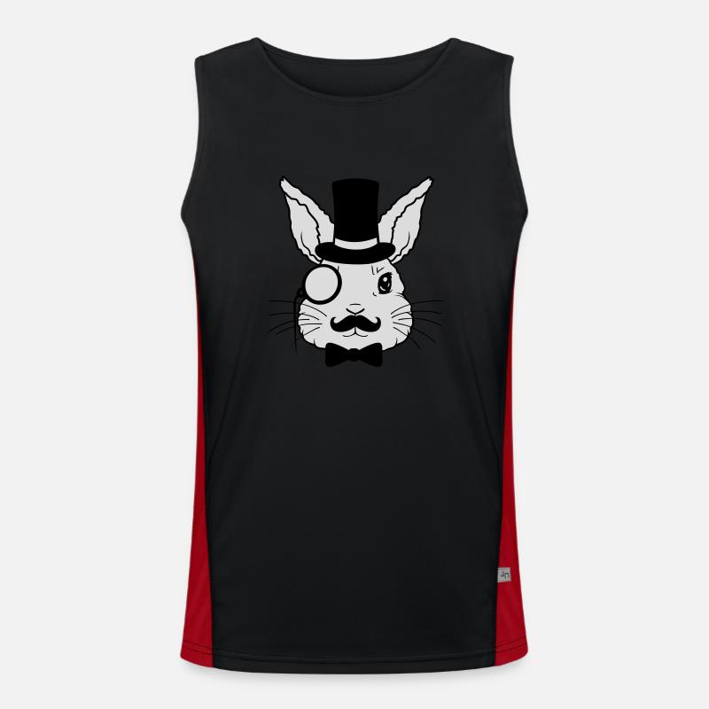 Sir Rabbit Monocle Cylinder Men's Functional Contrast Tank Top 